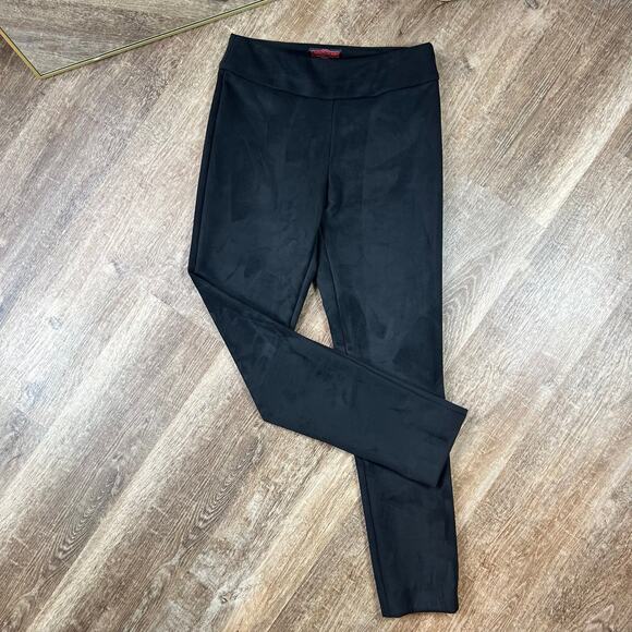 NWT Krazy Larry Black Suede Pull On Pants Soft Professional - Picture 1 of 4